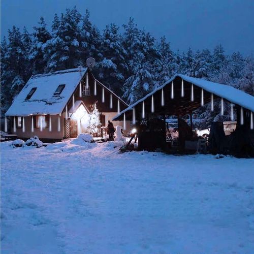 METEORY 50 CM LAMPKI PADAJĄCY ŚNIEG OŚWIETLENIE ŚWIĄTECZNE IP44 SOPLE LED na Arena.pl