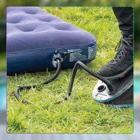 Pompka nożna do materaca pontonów wielofunkcyjna + KOŃCÓWKI 5L węż 130 cm