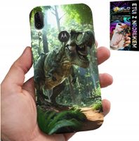 ETUI DO MOTOROLA MOTO E6 PLUS - DINO DINOZAUR TYRANOZAUR CASE + SZKŁO