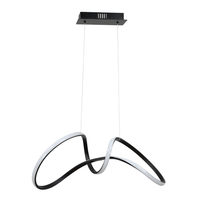 Wisząca lampa designerska Tesoro LED 48W 4000K czarna do jadalni