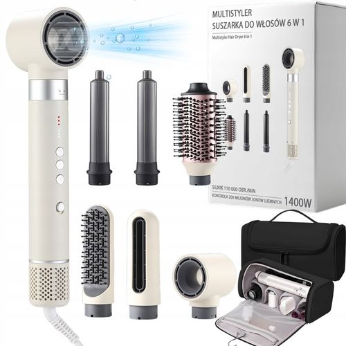 MOCNA SUSZARKA LOKÓWKA DO WŁOSÓW 6W1 3 PRĘDKOŚC Z JONIZACJA 1400W na Arena.pl