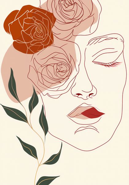 Plakat 70x100cm Beż i Twarz zdjęcie 1