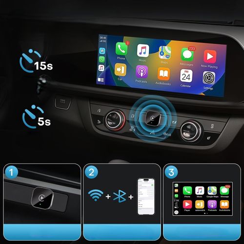 Adapter Carplay Android Auto 2W1 Bezprzewodowy Car Play Bluetooth 5.0 na Arena.pl