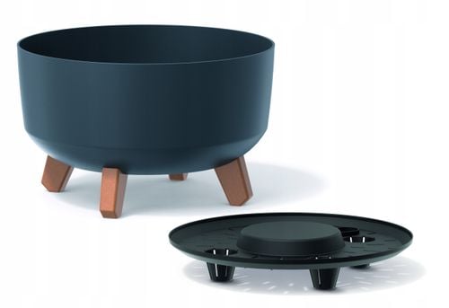 Doniczka na nóżkach GRACIA LOW DGRL240L | Biały, Kształt Okrągły, Wymiary 23.5x15.5 cm, Kolor Biały, Prosperplast na Arena.pl