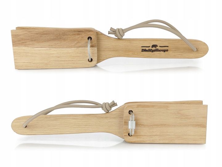 Klasyczna drewniana kołatka klepaczka dla naganiaczy na polowanie zdjęcie 1