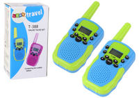 Walkie Talkie Krótkofalówki Zielono - Niebieski Zasięg 3km Dla Dzieci