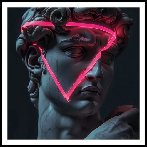 Plakat 70x70cm Neonowy Renesans na Arena.pl