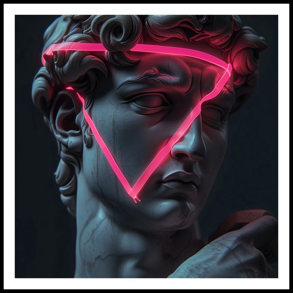 Plakat 70x70cm Neonowy Renesans zdjęcie 3