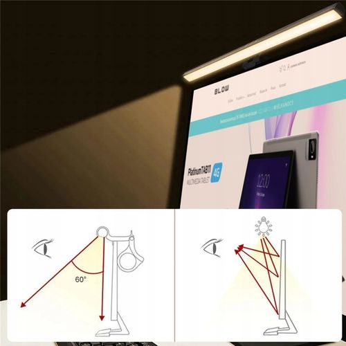 LAMPKA LED NA MONITOR DO KOMPUTERA NOCNA REGULOWANA MOCNA LISTWA 50CM USB-C na Arena.pl