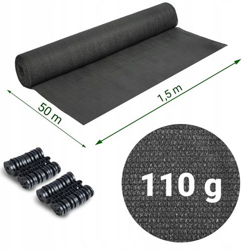 SIATKA CIENIUJĄCA 1,5x50m MASKUJĄCA MATA NA PŁOT OGRODZENIE OSŁONA 80% +UV na Arena.pl