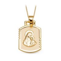 złoty medalik z matką boską - próba 333