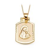 złoty medalik z matką boską - próba 333