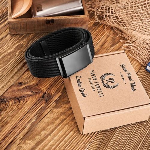 modny czarny pasek parciany pw-25-115 na Arena.pl