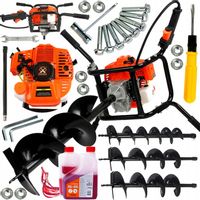 WIERTNICA GLEBOWA ŚWIDER SPALINOWY 2-OSOBOWY + 3 WIERTŁA 10/15/20CM + OLEJ