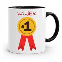 Kubek Czarny Prezent Dla Wujka Wujek #1 Z Nadrukiem Ze Zdjęciem