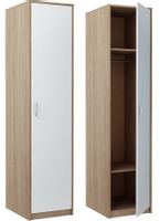 Szafa Wiktoria Sz07 193x45x55 cm Dąb Sonoma - Biały 193x45x55 cm