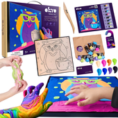 Zestaw Artystyczny Sowa Trójwymiarowy Obraz Ciastolina Malowanie Okto 20003