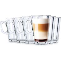 6x Szklanki do Kawy Latte Herbaty Napojów Ciepłych Zimnych Zestaw Szklanek