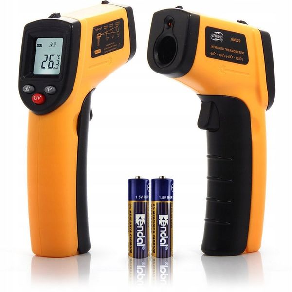 PIROMETR TERMOMETR LASEROWY BEZDOTYKOWY MIERNIK NA PODCZERWIEŃ -50 +400 LCD zdjęcie 1