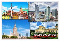 Warszawa Żagiel - magnes szklany