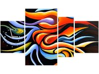 70CM 120CM OBRAZ 4 ELEM KOBIETA TAŃCU ŚCIENNY