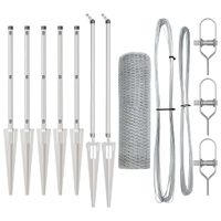 Ogrodzenie z słupkami Srebrny 0.6 x 10 m Stal pokryta PCV