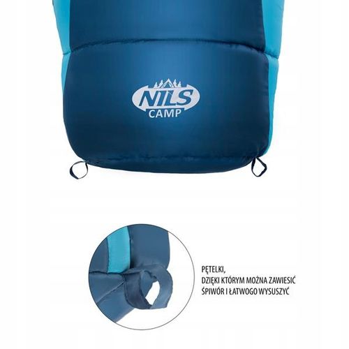 Ciepły turystyczny śpiwór pod namiot campingowy 220 x 80cm Nils Camp NC2012 na Arena.pl