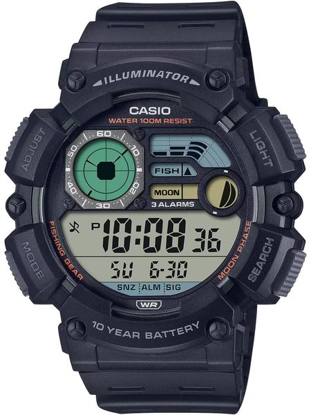 ZEGAREK MĘSKI CASIO Digital Moonphase  WS-1500H-1A + BOX zdjęcie 1