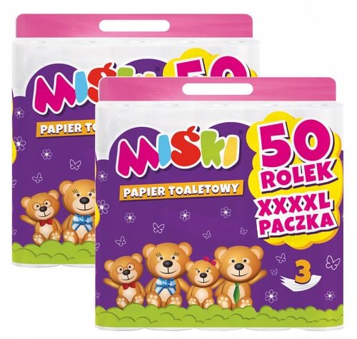 papier toaletowy 50r miśki 3w - 100 rolek na Arena.pl