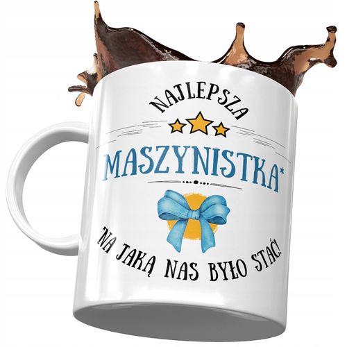 Kubek Dla Maszynistki Najlepsza Maszynistka Z Nadrukiem Ze Zdjęciem na Arena.pl