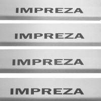 Listwa progowa SUBARU IMPREZA MK5 Stal nierdzewna 304 mat z czarnymi litera