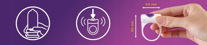 Durex Vibe Ring Nakładka wibracyjna Pierścień Stymulujący Wzmacnia Orgazm zdjęcie 10