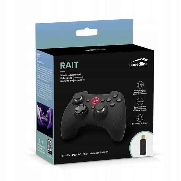 Kontroler GAMEPAD PAD Speedlink RAIT PC / PS3 Switch Wibracje + Adapter USB zdjęcie 6