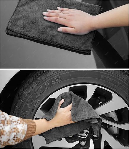 5X RĘCZNIK ŚCIERECZKA Z MIKROFIBRY DO MYCIA OSUSZANIA AUTA 300g 30cm BLACK na Arena.pl