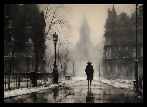 Plakat 35x25cm Mgła nad Londynem na Arena.pl