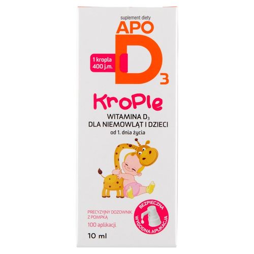 ApoD3 Krople Witamina D3 400 j.m. Odporność 10ml na Arena.pl