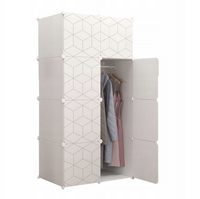 SZAFA MODUŁOWA BIAŁA UBRANIOWA GEOMETRIC GARDEROBA 75 x 147 x 47 cm