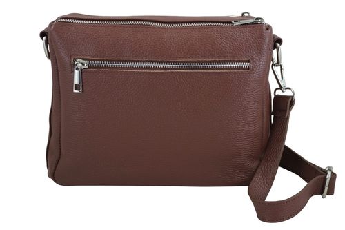 Codzienna torebka ze skóry naturalnej z zamszem - Brązowa na Arena.pl