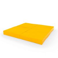 Składany materac pod drabinkę gimnastyczną 100x100x10 cm Kometa żółty