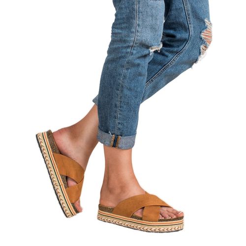 Camelowe Klapki Boho r.39 na Arena.pl