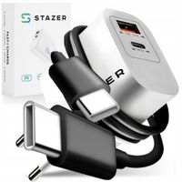 MOCNA ŁADOWARKA SIECIOWA ZASILACZ USB SZYBKIE ŁADOWANIE QC 20W + kabel