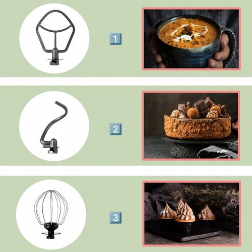 ROBOT KUCHENNY PLANETARNY MOCNY MIKSER 3X MIESZADŁA MISA Z UCHWYTEM LED na Arena.pl