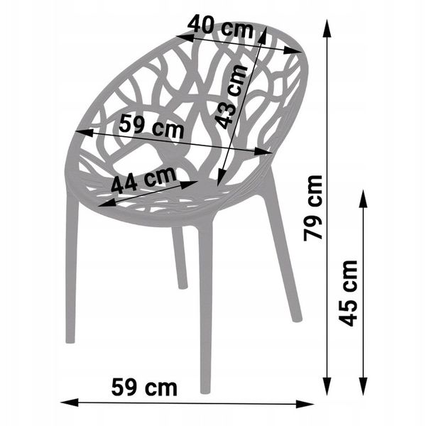 ZESTAW OGRODOWY BALKONOWY 2X KRZESŁO PLASTIKOWE AŻUROWE + STOLIK zdjęcie 6