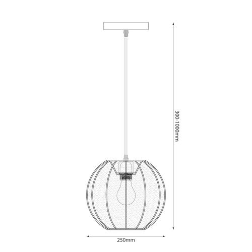 Lampa wisząca Dana Biały 1xE27 na Arena.pl