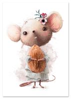 Plakat dla dziecka mysz myszka 21x29,7 cm A4