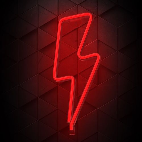 Neon LED PIORUN czerwony Bat + USB FLNE06 Forever Light na Arena.pl