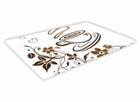 SZKLANA DESKA KUCHENNA 60x20 88c Kawa i kwiaty