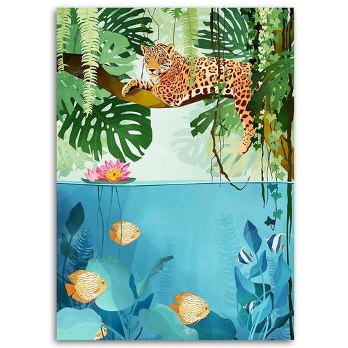 Deco Panel, Jaguar nad wodą 40x60 na Arena.pl
