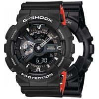 ZESTAW G-SHOCK GA-110-1BER CZARNY CZARNY,CZERWONY