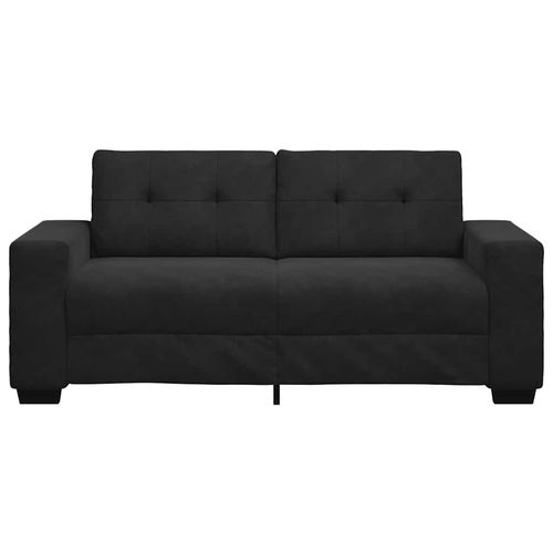 Sofa dwuosobowa czarna 140 cm aksamitna na Arena.pl